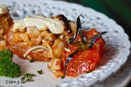 Tomates Rellenos de Merluza y Gula