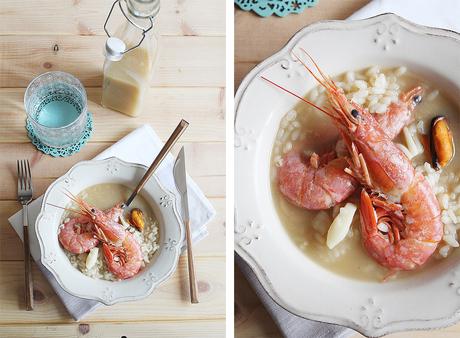 Arroz caldoso de pescado y marisco
