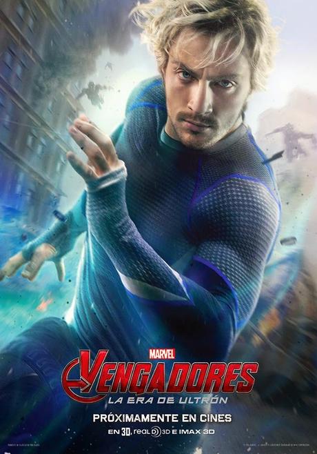 QUICKSILVER Y LA BRUJA ESCARLATA EN LOS DOS NUEVOS CARTELES INDIVIDUALES DE 'VENGADORES: LA ERA DE ULTRÓN'.