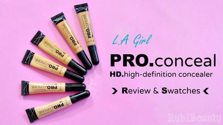 rubibeauty review chuache swatch swatches corrector LA Girl L.A Pro conceal HD concealer