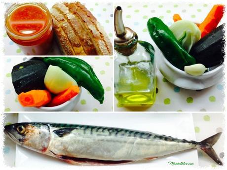 Tosta de verdel sobre verduras pochadas Tosta de verdel sobre verduras pochadas