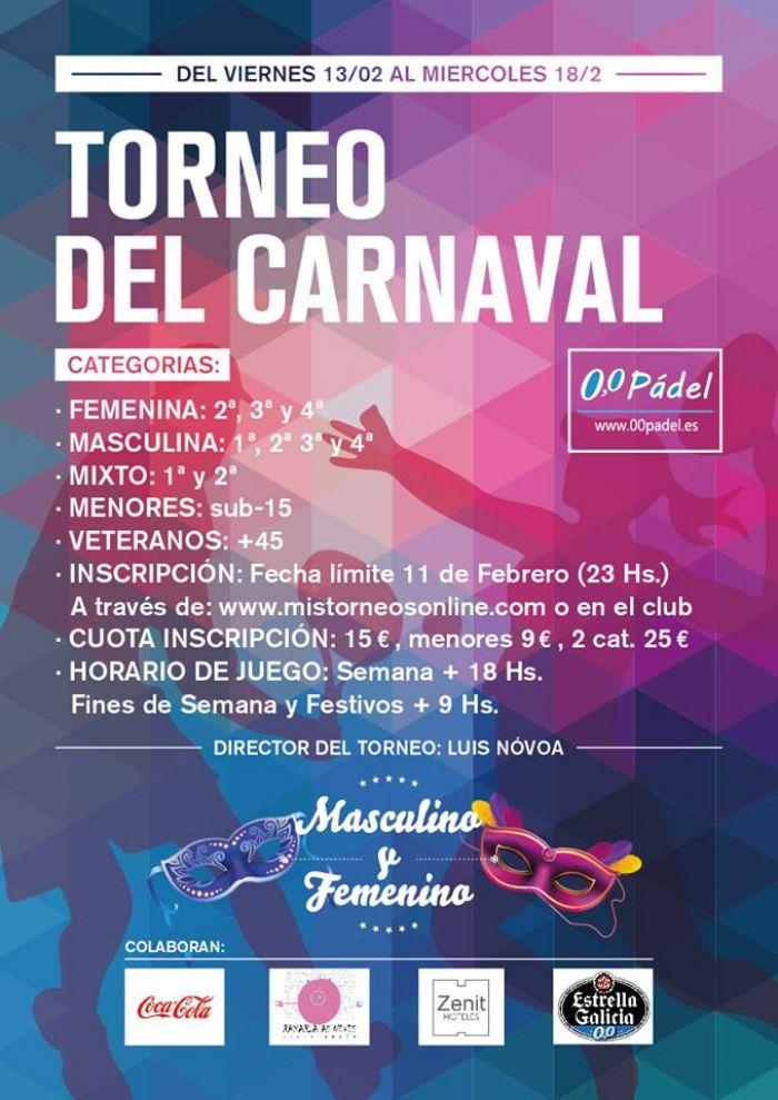 Torneo de Carnaval 2015 en 0,0 Pádel de La Coruña