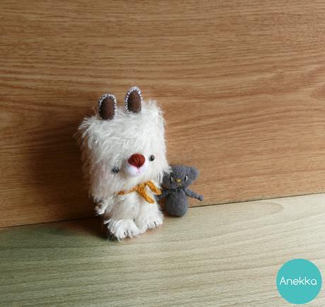 white mohair teddy bear amigurumilandia