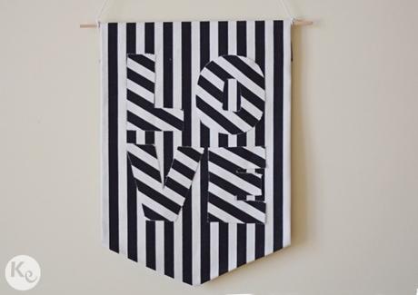 DIY. No sew fabric banner