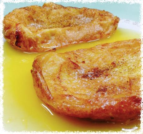 Torrijas en salsa de almíbar de naranja Torrijas en salsa de almíbar de naranja