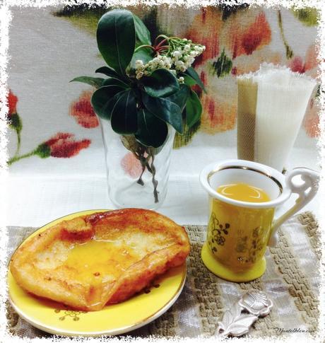 Torrijas en salsa de almíbar de naranja Torrijas en salsa de almíbar de naranja