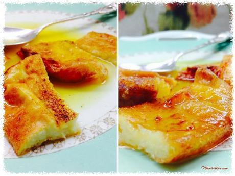 Torrijas en salsa de almíbar de naranja Torrijas en salsa de almíbar de naranja