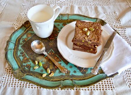Brownie de nutella y pistachos