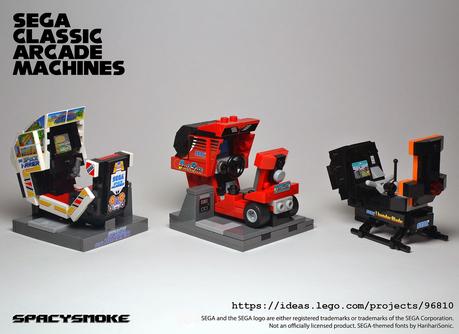 Cabinets míticos de Sega hechos con piezas de LEGO