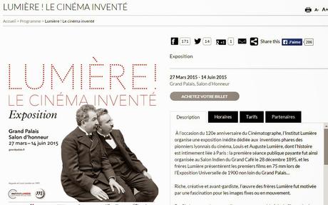 EXPOSICIÓN EN EL GRAND PALAIS DE PARÍS PARA CONMEMORAR EL 120 ANIVERSARIO DE LA PRIMERA PROYECCIÓN DE CINE