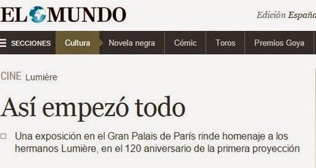EXPOSICIÓN EN EL GRAND PALAIS DE PARÍS PARA CONMEMORAR EL 120 ANIVERSARIO DE LA PRIMERA PROYECCIÓN DE CINE