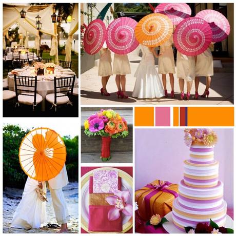 La decoración con sombrillas de boda da mucho juego en los detalles de boda