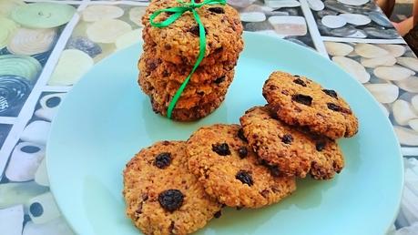 Galletas de avena con pasas y pepitas de chocolate muy fáciles