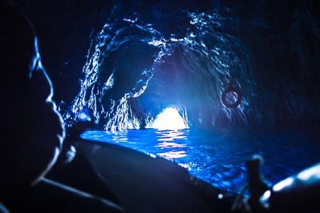 Toward the light at Grotta Azzurra