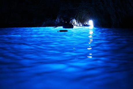 Underwater sea cave Blue Grotto in Capri