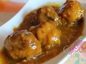 Albondigas salsa cebolla azafrán