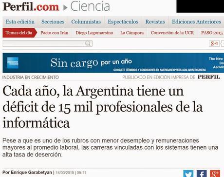 Faltan 15 mil profesionales de Informática por año Faltan 15 mil profesionales de Informática por año