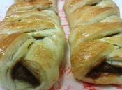 Trenzas hojaldre rellenas nocilla