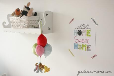 Una lámina DIY para una habitación infantil lámina colgada