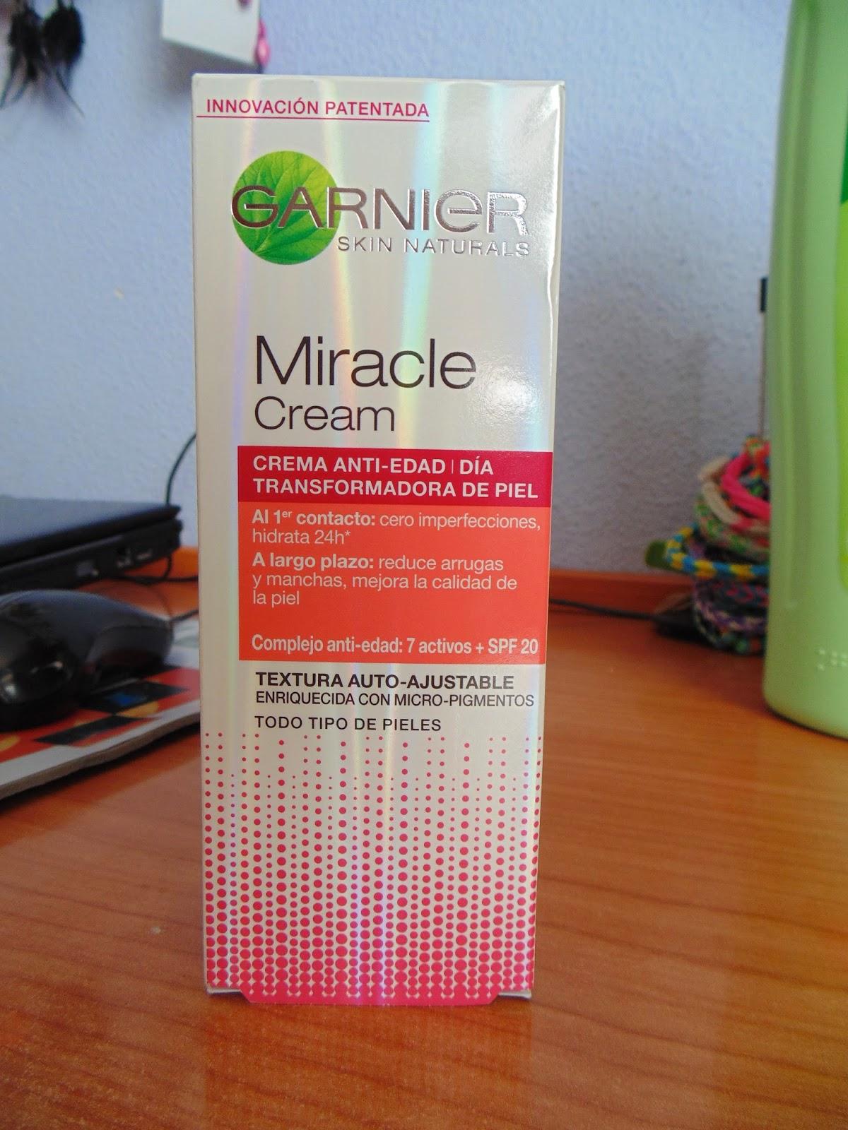 Probando, probando Miracle Cream De Garnier.