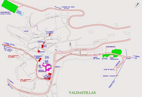 Mapa. Cerezo en Flor en Valdastillas. Valle del Jerte.