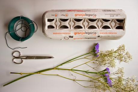DiariodecoSpring: Diy flores con hueveras de cartón2