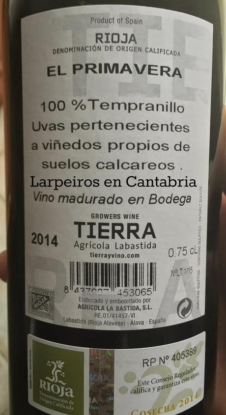 Vino Tinto El Primavera 2014: Una añada nueva
