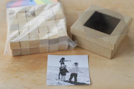 Materiales para puzzle personalizado DIY de cubos de madera
