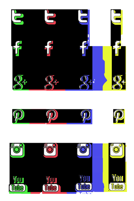 iconos de redes sociales pop art