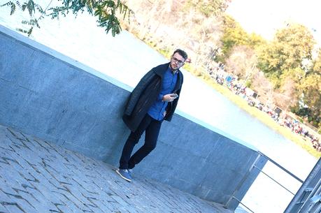 Blue and Leather