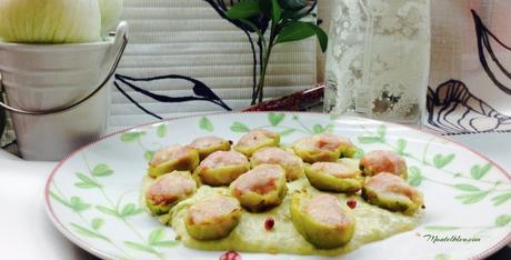 Coles de Bruselas rellenas de pollo