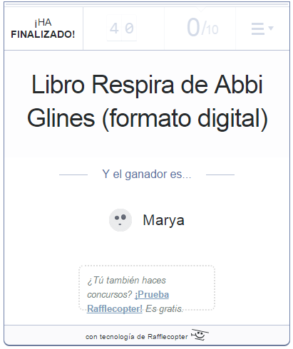 ✰Fallo del sorteo Respira de Abbi Glines✰