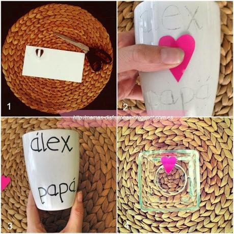 DIY - Taza hecha con amor. El regalo perfecto, para hacer con tus hijos, y sorprender a papá en el día del padre
