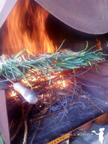 Calçots. Plato típico catalán de temporada