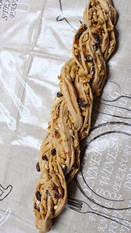 Trenza semi integral de pasas y nueces