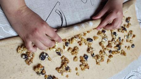 Trenza semi integral de pasas y nueces