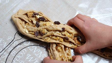 Trenza semi integral de pasas y nueces