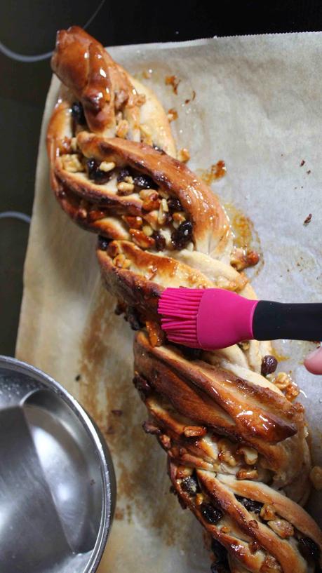 Trenza semi integral de pasas y nueces