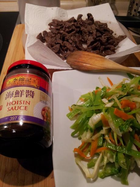 UDON CON TERNERA Y SALSA HOISIN (Cena#77)