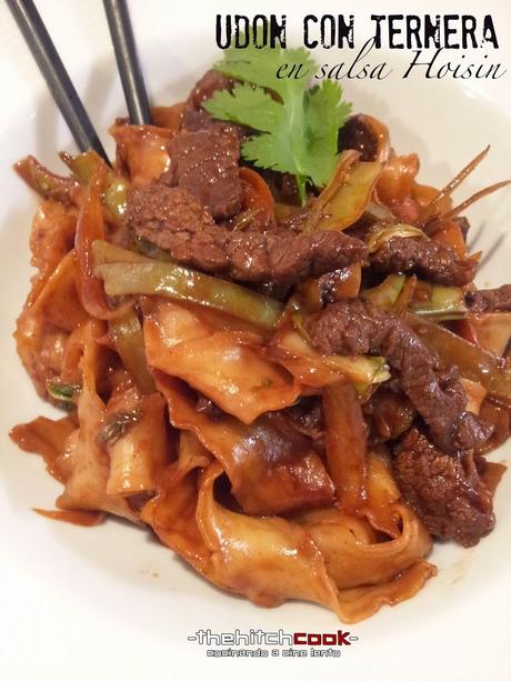 UDON CON TERNERA Y SALSA HOISIN (Cena#77)