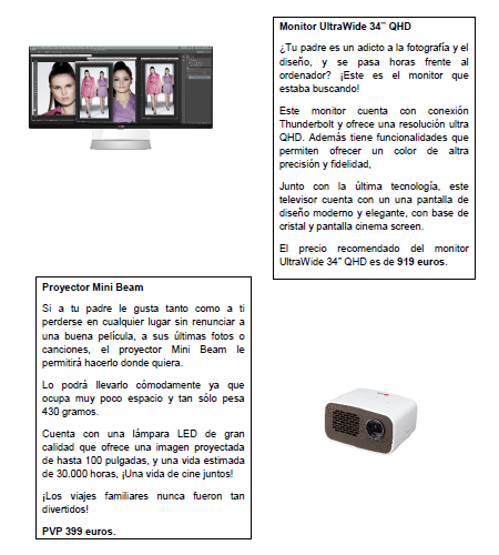 Felicita a papá con tecnología LG