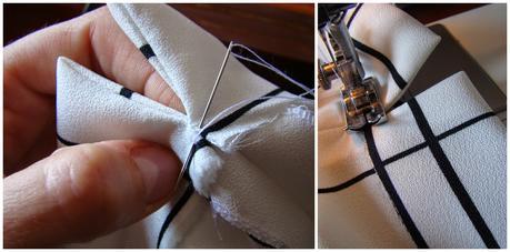 Hacemos el bajo con  pespunte que le dará toda la consistencia