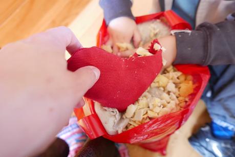 Guirnalda navideña hecha a mano