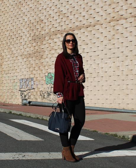 Cadigan de flecos + camisa de cuadros...