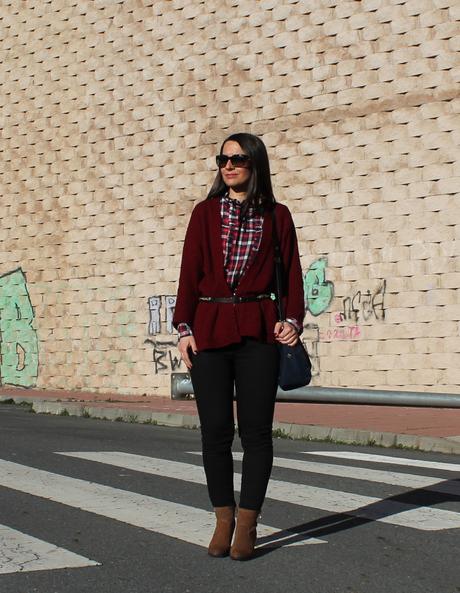 Cadigan de flecos + camisa de cuadros...