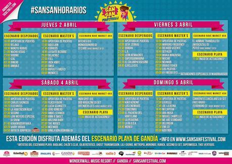 Horarios Sansan 2015