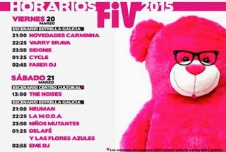 Horarios y programación completa del FIV 2015