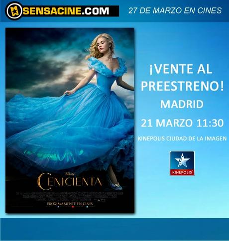 Ganadores de las 2 entradas cuádruples para el preestreno de 'Cenicienta'