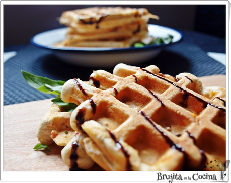 Gofres de Bacon y queso