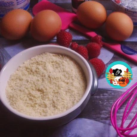 Tarta de frambuesas con requesón